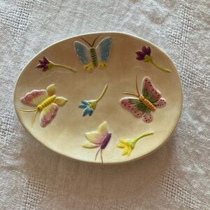 Ceramic Butterfly Snack Plate by International Bazaar